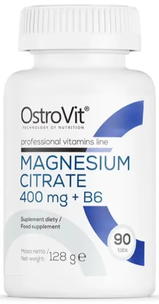 Magnesium Citrate + B6, 90 tablete, OstroVit
