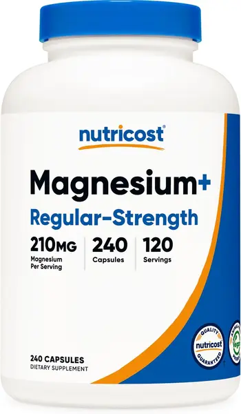 Magnesium+ Regular Strength, 240 capsule , Nutricost