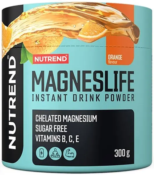 Magneslife Instant Drink Powder, portocală, 300 g, Nutrend