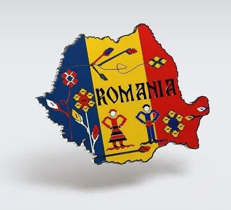 Magnet de frigider din metal - Romania | Magnetella