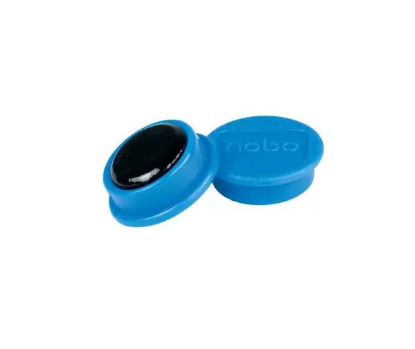 Magneti pentru table NOBO, diametru 24 mm, sustin 4 coli, 10 buc/set, albastru Magneti pentru table NOBO, diametru 24 mm, sustin 4 coli, 10 buc/set, albastru