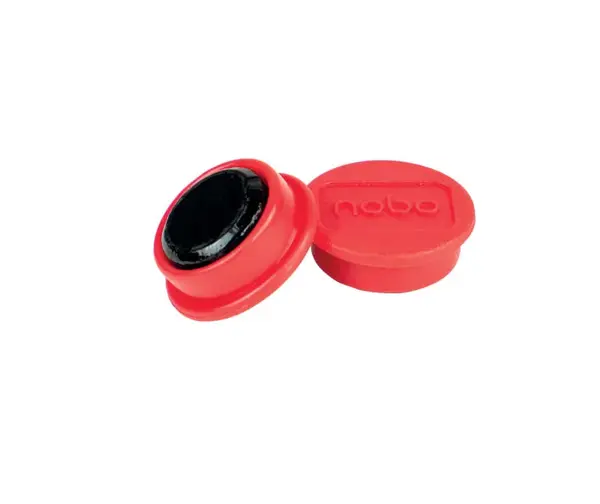 Magneti pentru table NOBO, diametru 24 mm, sustin 4 coli, 10 buc/set, rosu Magneti pentru table NOBO, diametru 24 mm, sustin 4 coli, 10 buc/set, rosu