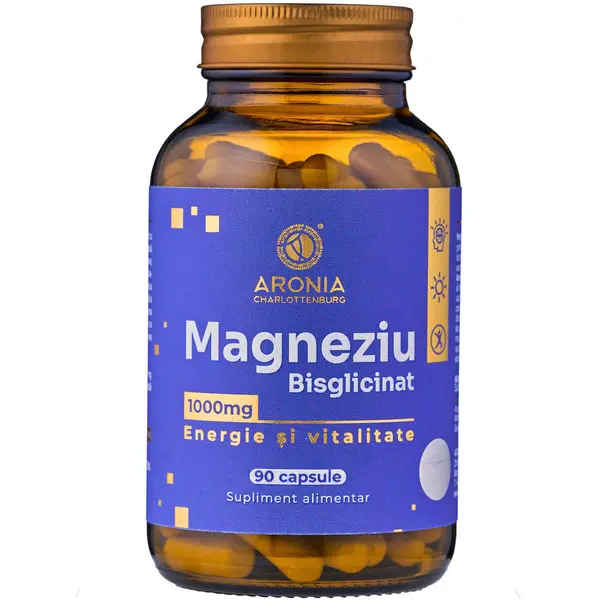 Magneziu Bisglicinat la 1000 mg — 90 capsule pentru susținerea energiei, vitalității și echilibrului interior