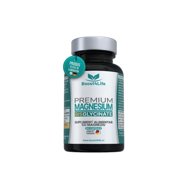 Magneziu bisglicinat Premium, 60 capsule, Boost4Life