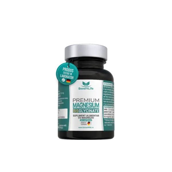 Magneziu Bisglicinat Premium 815 mg, 30 capsule, Boost4Life