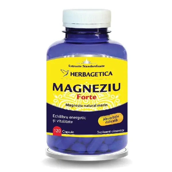Magneziu Forte, 120 capsule, Herbagetica