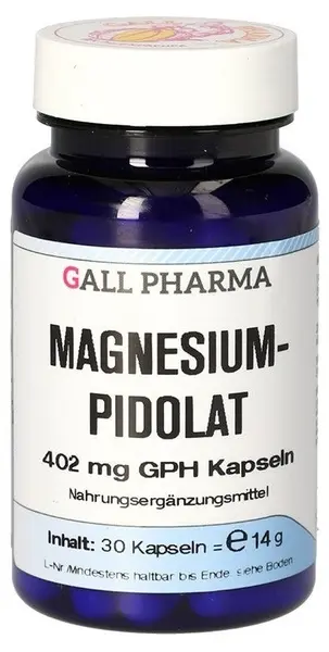 Magneziu pidolat, 402 mg, 30 capsule, Gall Pharma