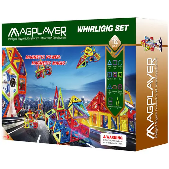 MAGPLAYER Joc de constructie magnetic - 112 piese
