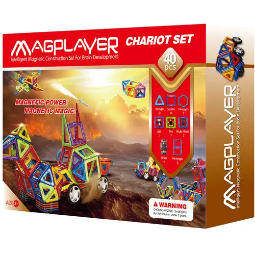 MAGPLAYER Joc de constructie magnetic - 40 piese
