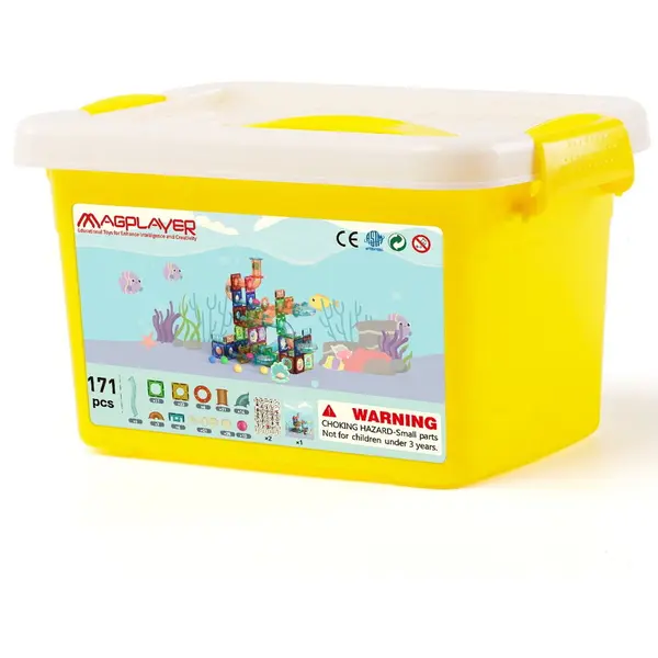 MAGPLAYER Set de constructie magnetic - Marble Run (171 piese)