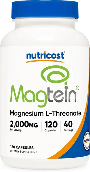 Magtein Magnesium L-Threonate, 120 capsule , Nutricost