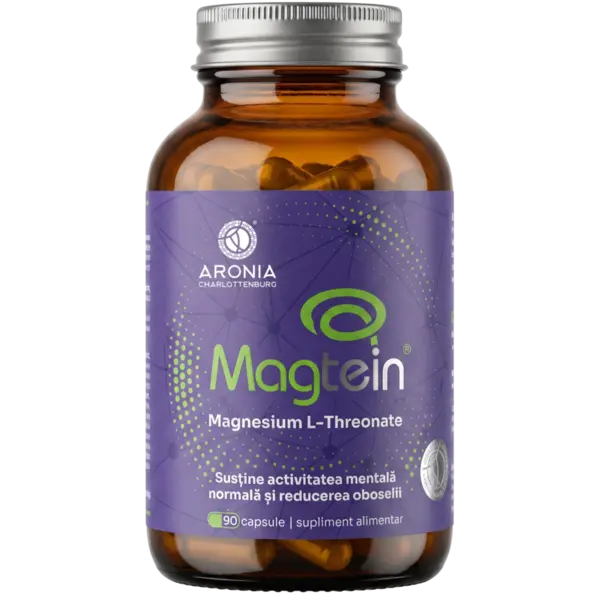 Magtein® Magnesium L-Threonate la 667 mg — 90 capsule cu magneziu patentat, pentru sănătatea creierului și susținerea funcțiilor cognitive