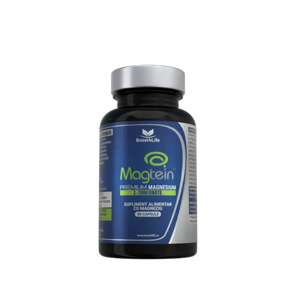 Magtein Magneziu L-Treonat Premium 670 mg, 90 capsule vegane, Boost4Life