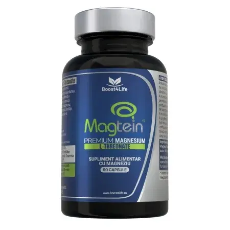 Magtein Magneziu L-Treonat Premium, 670 mg, 90 capsule vegane, Boost4Life