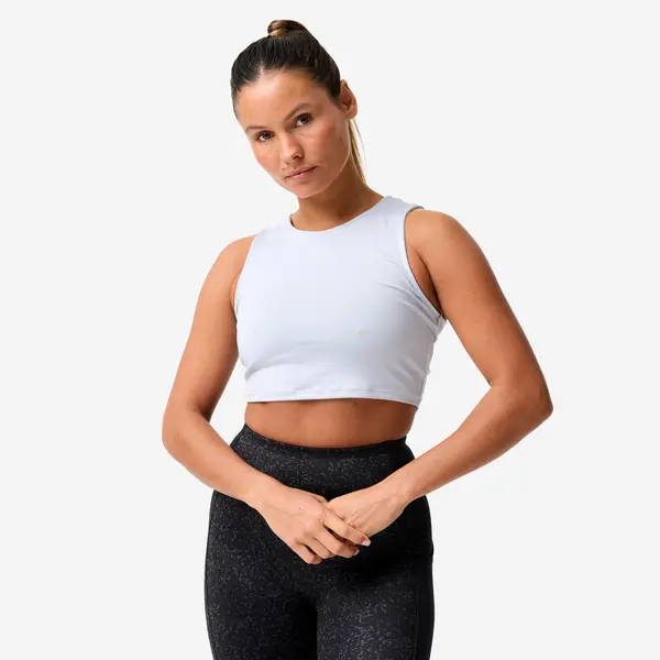 Maiou crop top fitness Albastru Damă