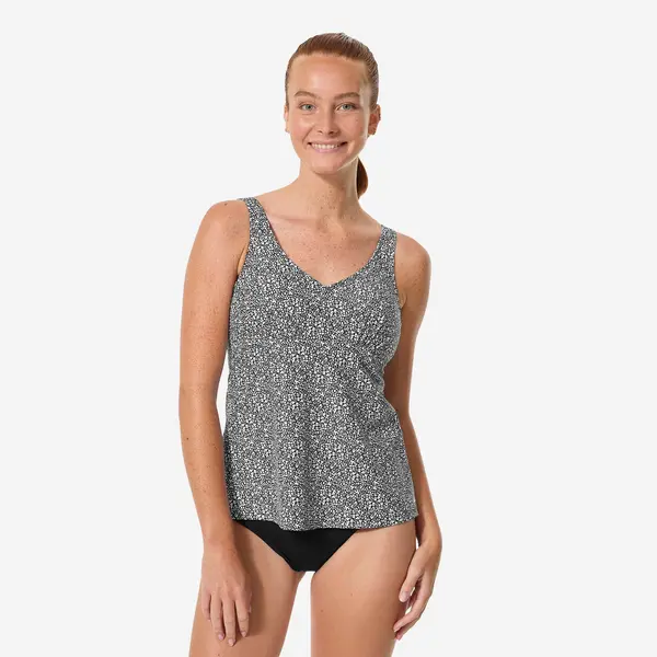 Maiou de baie Tankini Aquagym Lily Leo Negru Damă