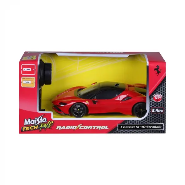 MAISTO MASINUTA CU TELECOMANDA 2 4GHZ FERRARI SF90 STRADALE SCARA 1 LA 24