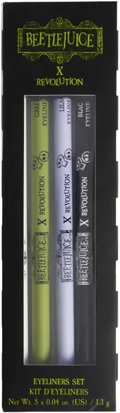 Makeup Revolution Beetlejuice Set creioane pentru ochi, 5 bucăți