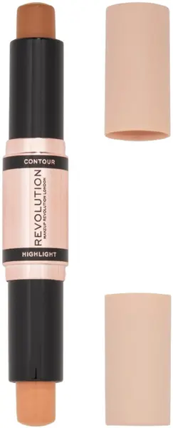 Makeup Revolution Contur și iluminator tip stick, Dark, 2 x 4.3 g