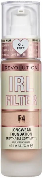 Makeup Revolution Fond de ten de lungă durată IRL Filter, F4, 23 ml