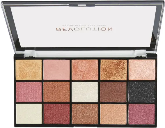 Makeup Revolution Reloaded - Paletă de farduri pentru ochi Affection, 15 culori