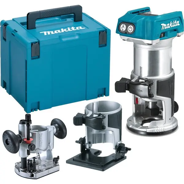 Makita Masina de frezat Makita Plunge Router 18V Solo cu Control al Vitezei si cu Sistem de Aspiratie
