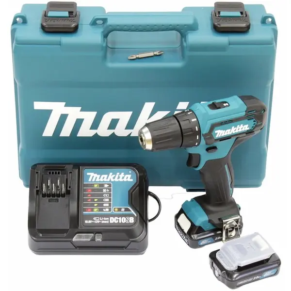 Makita Masina de gaurit si insurubat (bormasina) cu 2 acumulatori Makita DF333DSAE,12 V, 1700 RPM, 30/14 Nm, 21 mm diametru maxim de gaurire