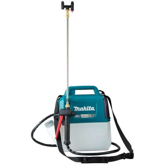 Makita Pulverizator electric pe acumulator Makita US053DZ,12 V, capacitate 5 L, presiune maxima 3 bar, lungime furtun 1.7 m, lance telescopica, duza dubla, fara incarcator si acumulator in setul de livrare