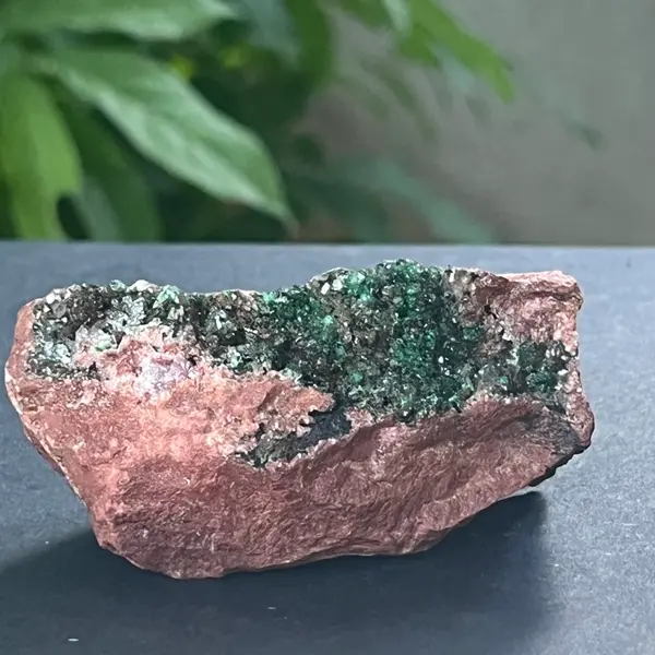 Malachit, dolomit in matrix cuart, cupru din Congo model 4