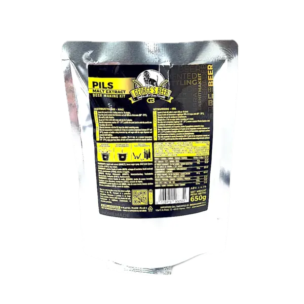 Malt bere George's Beer Pilsner 650 gr (pentru 5L bere) + drojdie fermentare 2,5 gr - Default Title