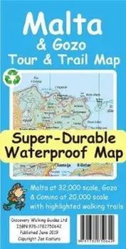 Malta and Gozo Tour and Trail Map, Sheet Map/Jan Kostura