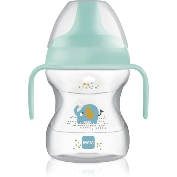 MAM Learn to Drink Cup cană pentru antrenament cu mânere Boy 190 ml