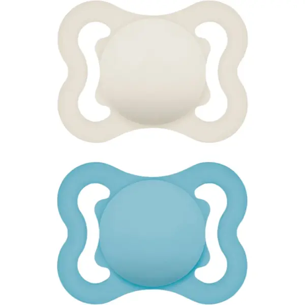 MAM Supreme 0m+ suzetă Turquoise/ Beige 2 buc