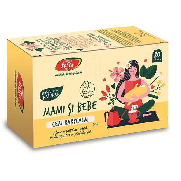Mami si bebe Babycalm, D56, ceai la plic, Fares | 20 plicuri