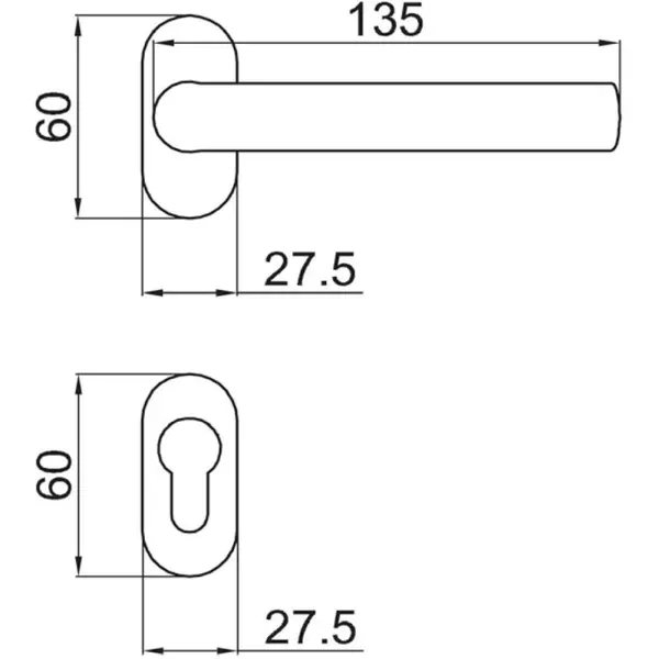 Maner cu Autorev Negru Y V, T110 GMR