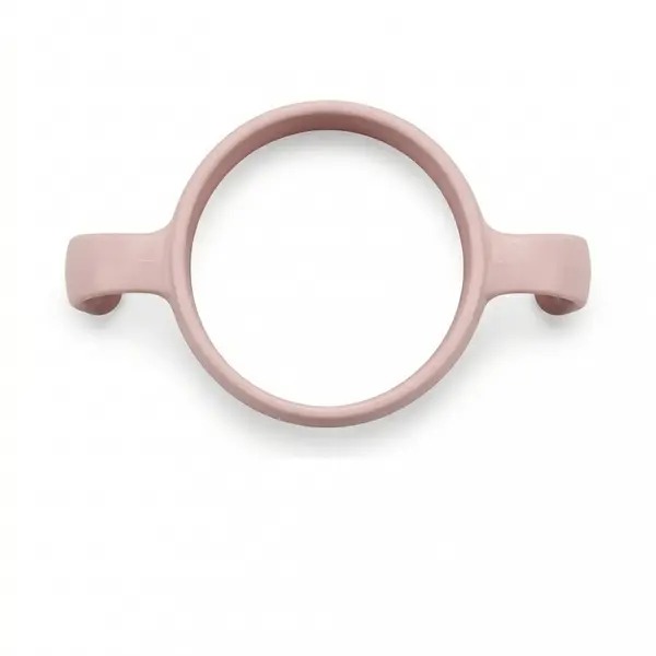 Maner ergonomic si pai pentru biberon 300 ml Mombella Breast Like Old Rose