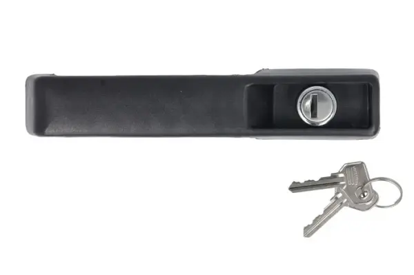 Maner usa fata Stanga (exterior, cu incuietoare, negru) potrivit IVECO DAILY I 2.4D 2.5D 01.78-12.89