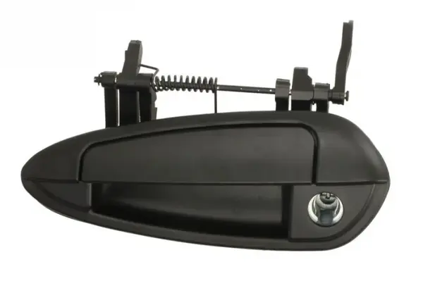 Maner usa Fata Stanga exterior, cu locas incuietoare, grunduit negru potrivit ABARTH GRANDE PUNTO, PUNTO, PUNTO EVO; FIAT GRANDE PUNTO, PUNTO, PUNTO EVO 0.9-1.9D dupa 1999