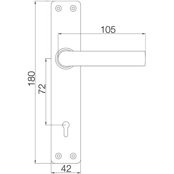 Maner Usa Interior + Sild P, 72, Alb, Feroneria