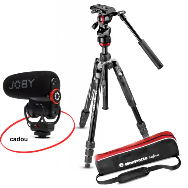 Manfrotto Befree Live Kit Trepied Video cu microfon Cadou