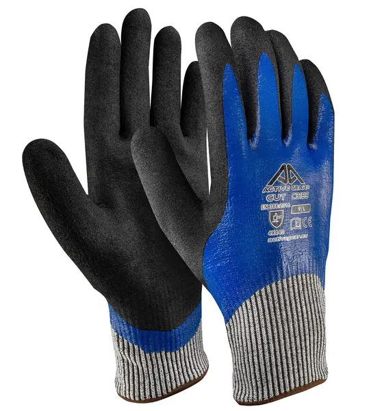 Manusi anti-taiere D tricotate dubla imersie nitril Active Gear Marime 11 Manusi anti-taiere D tricotate dubla imersie nitril Active Gear Marime 11