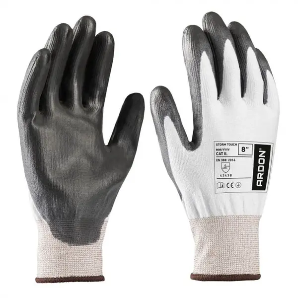 Manusi antitaiere de protectie rezistente la apa, culoarea alb, Storm Touch 9, ALB-GRI