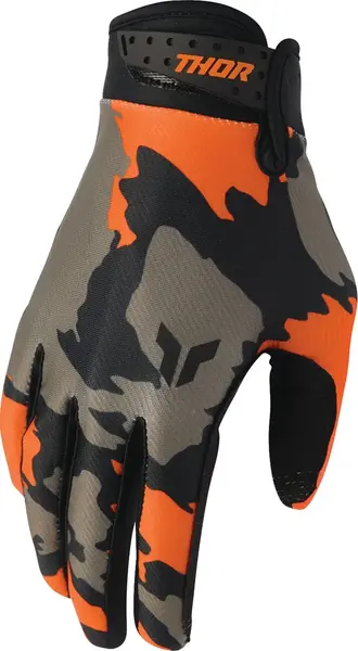 Manusi atv cross Thor Launchmode Hunter, culoare gri portocaliu, marime S