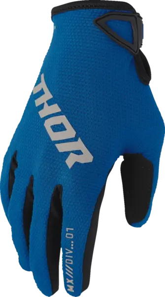 Manusi atv cross Thor RideMode Static, culoare albastru negru, marime S