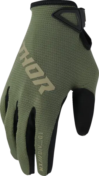 Manusi atv cross Thor RideMode Static, culoare army negru, marime XS