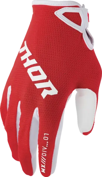 Manusi atv cross Thor RideMode Static, culoare rosu alb, marime S