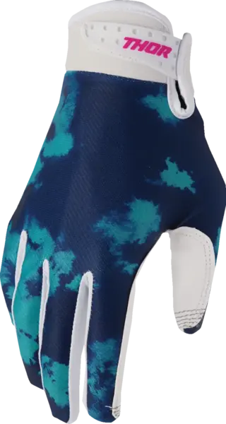 Manusi copii atv cross Thor LaunchMode Bleach, culoare turcoaz, marime YM