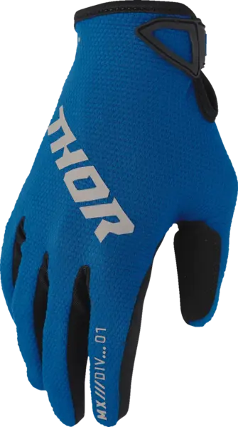 Manusi copii atv cross Thor LaunchMode Static, culoare albastru, marime YM