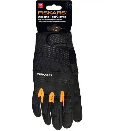 Manusi de lucru Fiskars 1071129, marimea 8 (Negru)