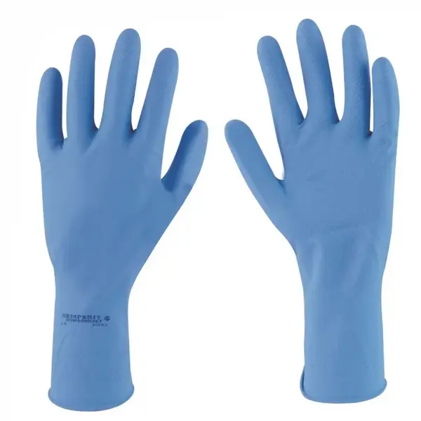 Manusi de protectie antichimice latex, culoarea albastru, grosime palma 0.45mm, lungime 300mm, Ardon Sempervelvet 7, ALBASTRU